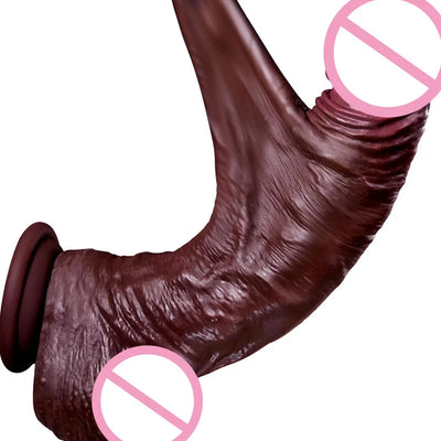Dildo Realista em Silicone com Pele Móvel e Ventosa