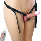 FAAK Wireless control Vibrating Wearable Pegging Realistic Dildos Strap On Double Headed Dildos For Lesbian Vibrator