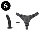 Strap-On Dildo Set with Adjustable Harness, 3 Pink Silicone Dildos in Different Sizes, Comfortable and Flexible