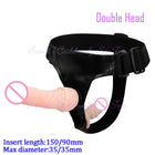 Soft Lesbian Strapon Harness Double Dildo Silicone Strap on Cock Realistic Penis Adult Sex Toys for Woman Intimate Products