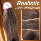 Dildo Curvo de Grandes Dimensões em Silicone Médico com Ventosa