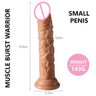 Dildo Realista de Silicone Médico com Dupla Extremidade e Ventosa