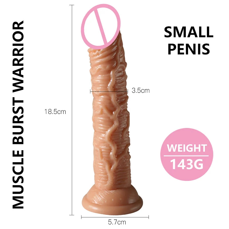 Dildo Realista de Silicone Médico com Dupla Extremidade e Ventosa