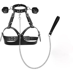 Sex Toys Women Flirting Adjustable Erotic Handcuffs Neck Ankle Bondage Harness Open BDSM Adult Slave Restraints No Vibrator﻿﻿﻿﻿