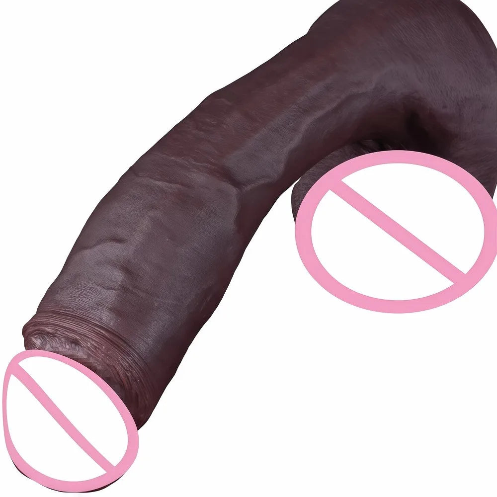 Dildo Realista de Grandes Dimensões em Silicone Médico