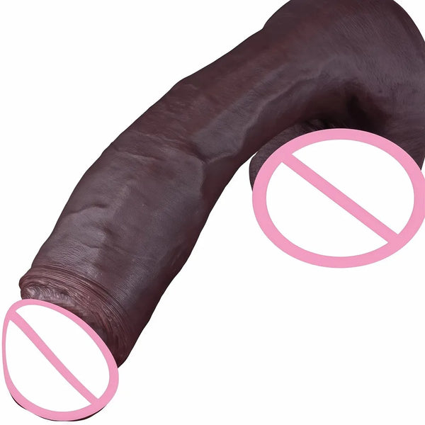 Dildo Realista de Grandes Dimensões em Silicone Médico