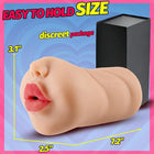 Masturbador Masculino 3 em 1 em Silicone — Três Canais com Textura 3D