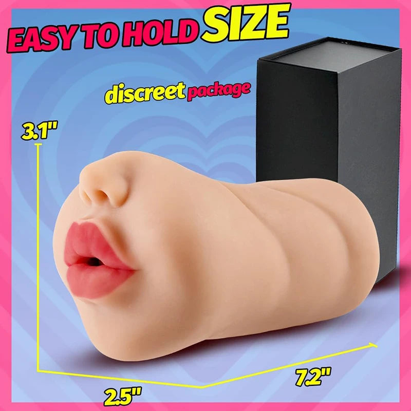 Masturbador Masculino 3 em 1 em Silicone — Três Canais com Textura 3D