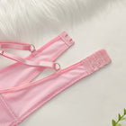 Beautiful Women's Pink and Black brassiere Lace Sexy Lingerie Set Pull Up Bra 2024 New fashionable Women's Clothing