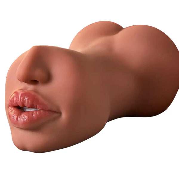 Male masturbator sex toy, adult toy two in one, realistic oral masturbation male oral sex device, realistic oral sex masturbator