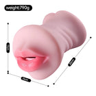 Masturbador Masculino 3 em 1 em Silicone — Três Canais com Textura 3D