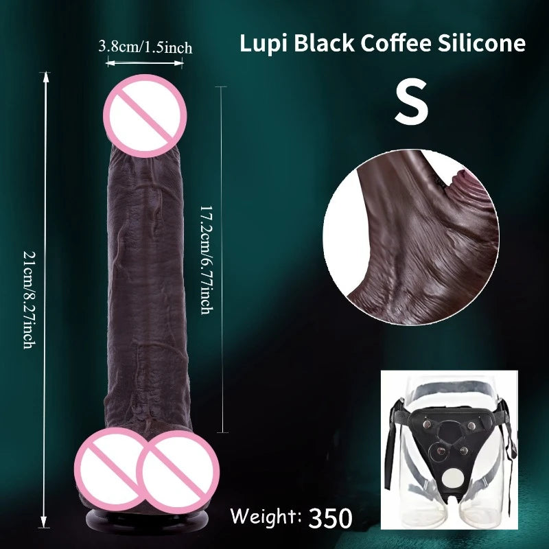 Dildo Realista em Silicone com Pele Móvel e Ventosa