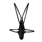 Men's Jockstrap Underwear Sexy Lingerie Harness Chest Bodysuit One-piece Jock with Removable Codpiece Big Bulge Adjustable Size.