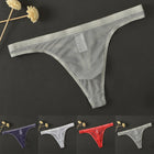 Cueca Tanga Masculina Transparente em Malha
