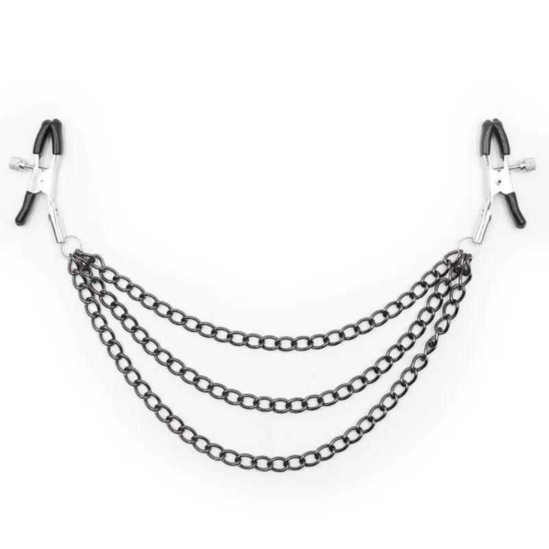 Metal Chain Nipple Milk Clips Breast Massage Clamps Adult Fetish Flirting TeasingErotic Gadgets Bdsm Slave Sex Toys For Couples