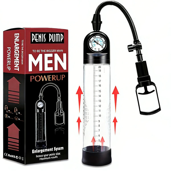 Male Manual Penis Pump Penis Enlarger Negative Pressure Vacuum Pump Big Dick Erection Enhancement Trainer Equipment Adult SexToy