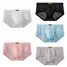 Cueca Masculina Renda Seda Gelo Transparente