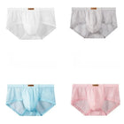 Cueca Masculina Renda Seda Gelo Transparente