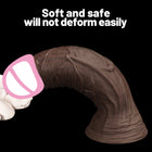 Dildo de Fantasia Longo em Silicone com Ventosa de Forte Aderência