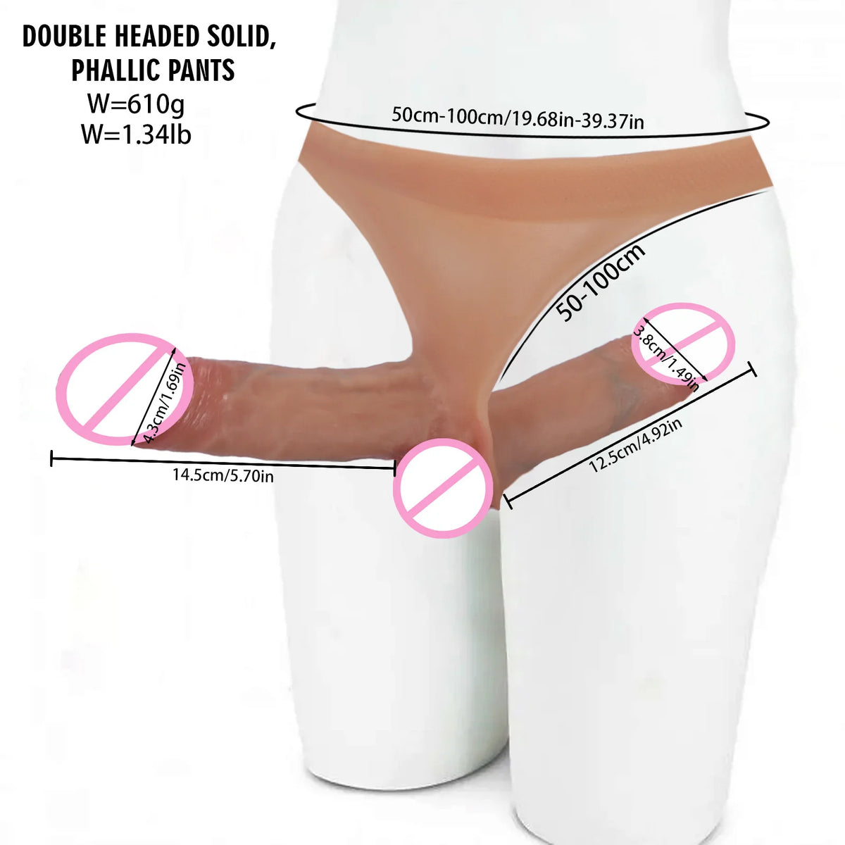 Silicone Double Penis Dildo Wearing Pants Dick Realistic Penis Toy for Lesbian Couple Strap on Masturbator Adult Sex Toys
