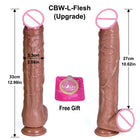 Dildo Realista de 32 cm em Silicone Líquido com Design Longo e Flexível