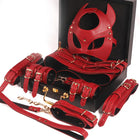 Conjunto BDSM em Couro Algemas e Coleira Intima Secret