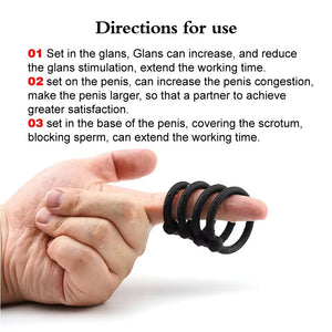 Semen Lock Ring Odor-free Silicone Penile Rings Delayed Exercise Penile Restraint Reduced Glans Stimulation Male Sex Toys