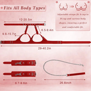 Sex Toys Women Flirting Adjustable Erotic Handcuffs Neck Ankle Bondage Harness Open BDSM Adult Slave Restraints No Vibrator﻿﻿﻿﻿