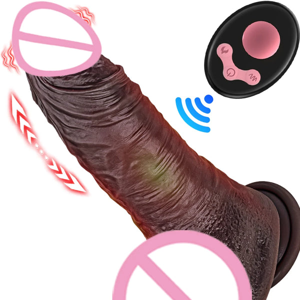 Big Dick Realistic Dildo Telescopic Vibrator Artificial