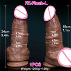 Dildo Realista em Silicone Líquido com Dupla Camada e Ventosa