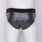 Cueca Briefs Masculina em Couro PU Fosco