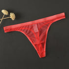Cueca Tanga Masculina Transparente em Malha