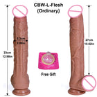 Dildo Realista de 32 cm em Silicone Líquido com Design Longo e Flexível