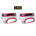 2 PCS BS Sexy Men Underwear Jockstrap Gay Penis Pouch Wonderjock Mens Bikini Underwear Gay Jockstrap Tanga Thongs Men Jockstrap