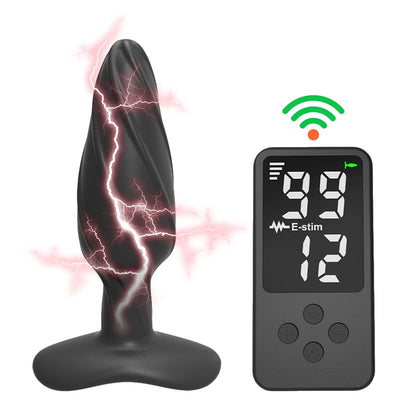 Sex Toys for Men Women Electric Shock Anal Plug Sex Shop Wireless Remote Control G-Spot Vaginal Massager 12 Modes Masturbator