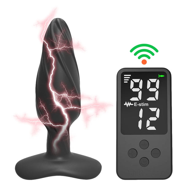 Sex Toys for Men Women Electric Shock Anal Plug Sex Shop Wireless Remote Control G-Spot Vaginal Massager 12 Modes Masturbator