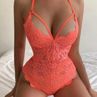 Bodysuit Teddy Lingerie Renda Floral Intima Secret