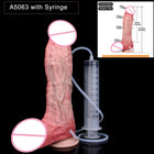 SXXY 18+ Men Women Sex Pleasure Squirt Dildo Skin Texture Double Layer Ejaculating Butt Plug анальная пробка Vagina Anus Dilator