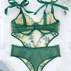 Conjunto de Lingerie Sexy em Renda Sutiã e Calcinha