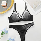 Beautiful Women's Pink and Black brassiere Lace Sexy Lingerie Set Pull Up Bra 2024 New fashionable Women's Clothing