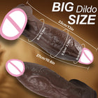 Dildo Curvo de Grandes Dimensões em Silicone Médico com Ventosa