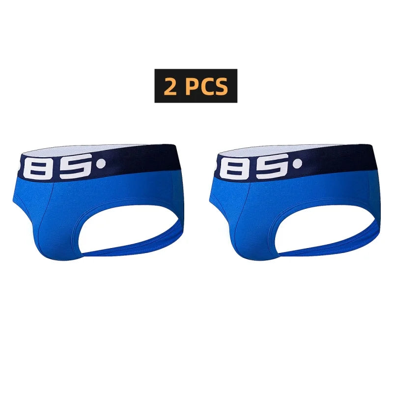 2 PCS BS Sexy Men Underwear Jockstrap Gay Penis Pouch Wonderjock Mens Bikini Underwear Gay Jockstrap Tanga Thongs Men Jockstrap