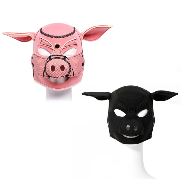 Sex Toys For Couples Men Gay New Party Pig Masks Play Pink Pig Hood Mask BDSM Bondage Soft Padded Pig Slave Role Play Cosplay