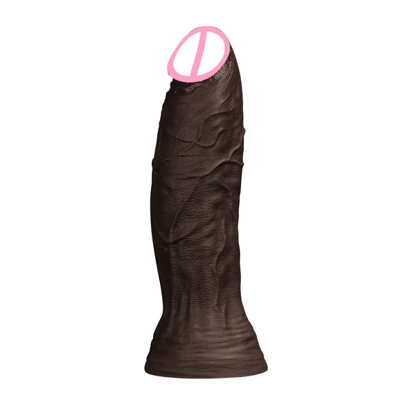 Dildo de Fantasia Longo em Silicone com Ventosa de Forte Aderência