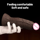 Dildo de Fantasia Longo em Silicone com Ventosa de Forte Aderência