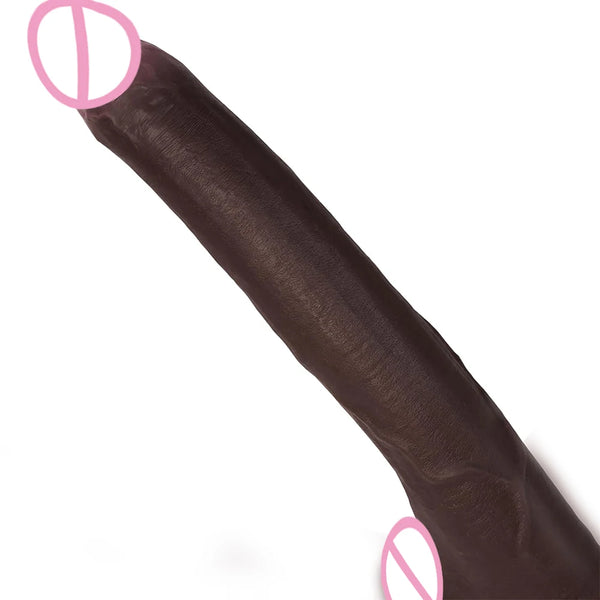 Dildo Realista Longo em Silicone de Dupla Camada com Ventosa