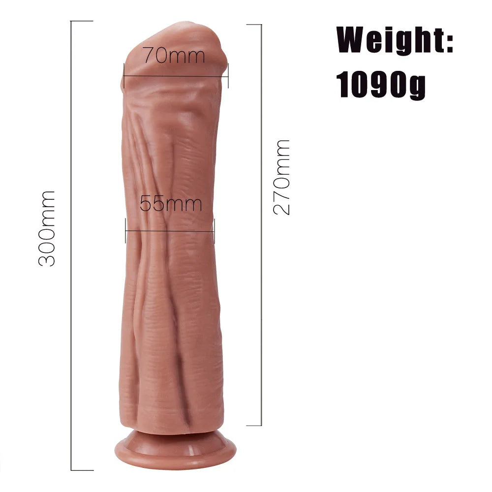 Dildo de Fantasia Animal em Silicone com Ventosa — 30 cm
