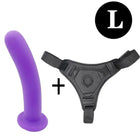Strap-On Dildo Set with Adjustable Harness, 3 Pink Silicone Dildos in Different Sizes, Comfortable and Flexible