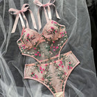 Conjunto de Lingerie Sexy em Renda Sutiã e Calcinha